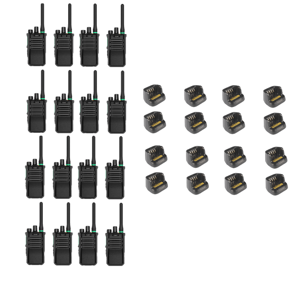Set van 16 Caltta PH600 UHF DMR 403-470Mhz portofoons met enkelvoudige lader | PH600