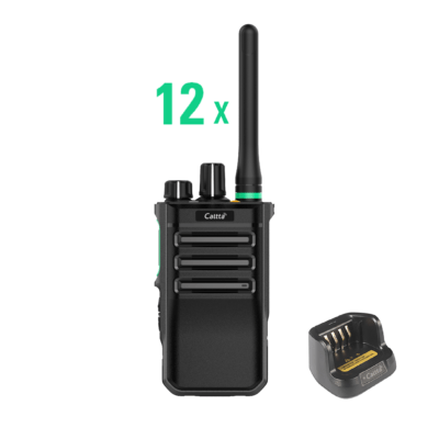 Set van 12 Caltta PH600 UHF DMR met enkelvoudige lader