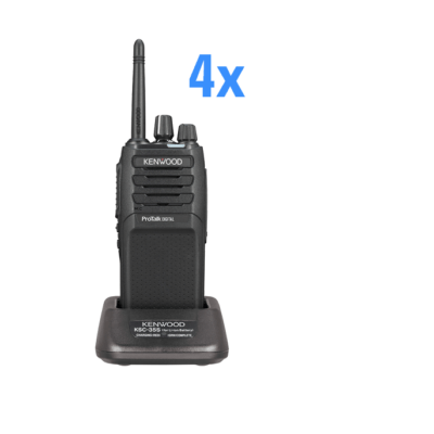 Set van 4 Kenwood ProTalk TK-3701D Digitale Portofoon