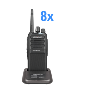 Set van 8 Kenwood ProTalk TK-3701D Digitale Portofoon