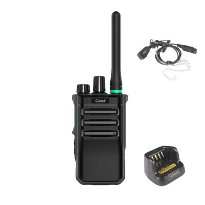 Caltta PH600 UHF DMR met beveiligings oortje en enkelvoudige lader