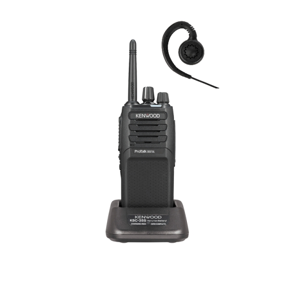 Kenwood ProTalk TK-3701D licentievrije PMR446-portofoon met C-ring oortje