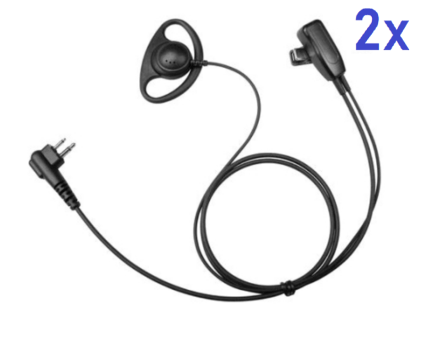 Incotech 2-pack D-vorm oortje K1 | DCH1040-K1