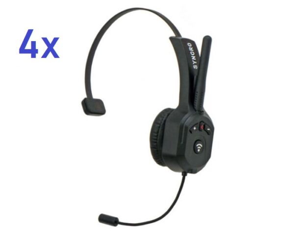 Set van 4 Syncro PMR446 headset met geïntegreerde portofoon |  SV-10