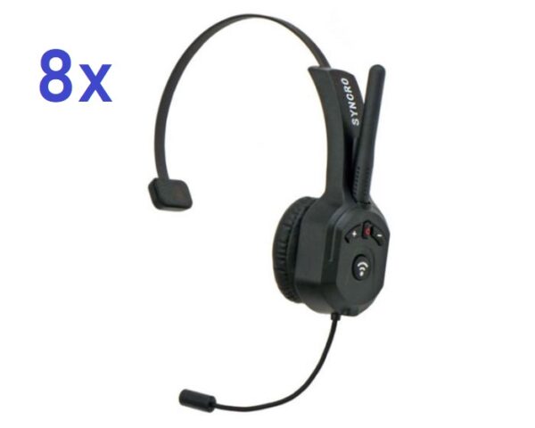 Set van 8 Syncro PMR446 headset met geïntegreerde portofoon |  SV-10