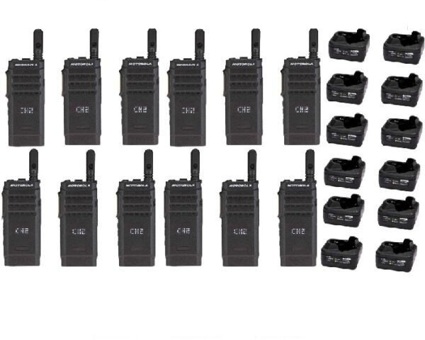 Set van 12 Motorola SL1600 UHF DMR 403-470 MHz portofoons met laadbakjes | SL1600