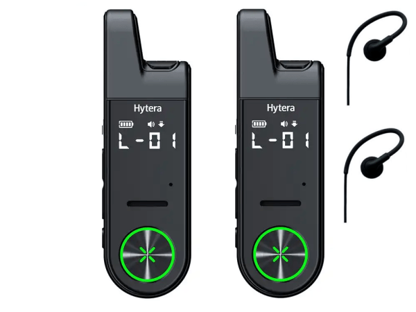 Set van 2 Hytera S1 Mini licentievrije 446-portofoons met oortjes | S1 mini