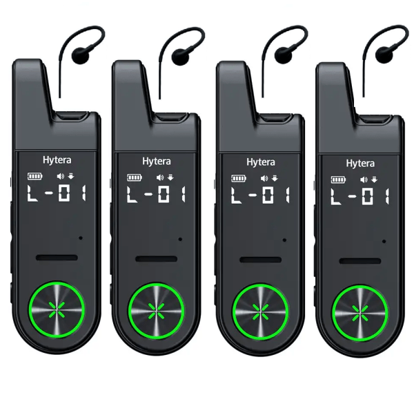 Set van 4 Hytera S1 Mini licentievrije 446-portofoon met oortjes | S1 mini