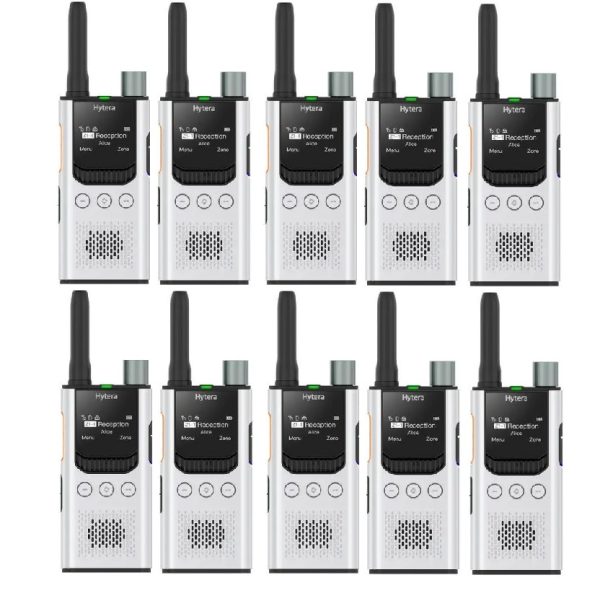 Set van 10 Hytera S1 PRO licentievrije 446-portofoons | S1 PRO wit