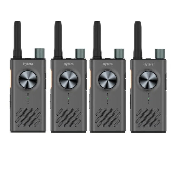Set van 4 Hytera S1 licentievrije 446-portofoons | S1 grijs