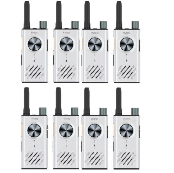 Set van 8 Hytera S1 licentievrije 446-portofoons | S1 wit