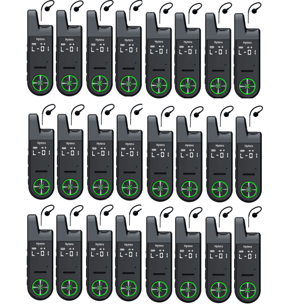 Set van 24 Hytera S1 Mini licentievrije 446-portofoons met oortjes | S1 mini