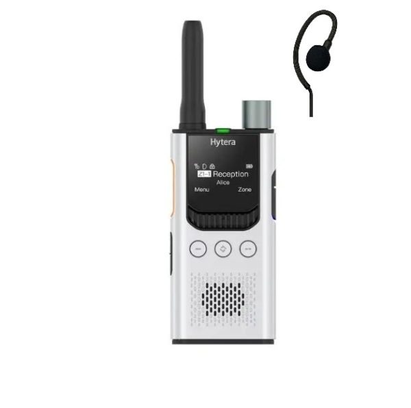 Hytera S1 PRO licentievrije 446-portofoon met C-ring oortje | S1 PRO wit