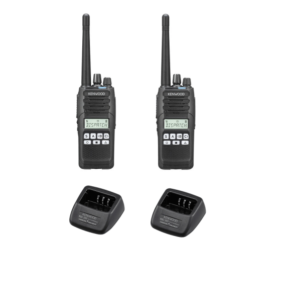 Set van 2 Kenwood NX1300DE2 portofoons DMR UHF 403-470 MHz inclusief laders | NX1300DE2