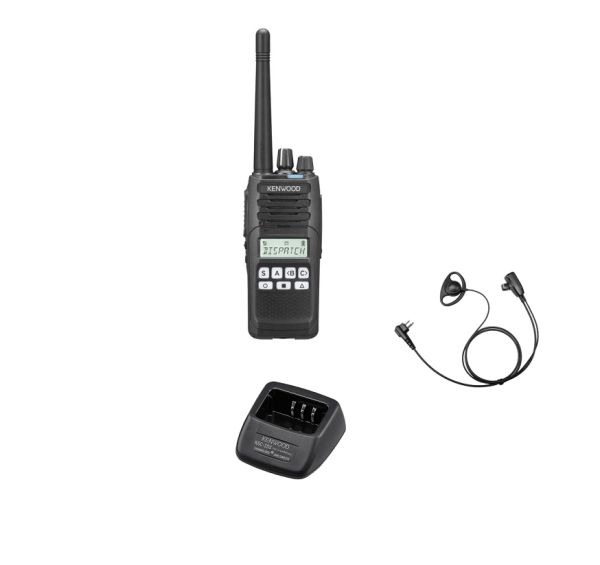 Kenwood NX1300DE2 DMR UHF 403-470 MHz inclusief lader en beveiligingsoortje D-vorm | NX1300DE2