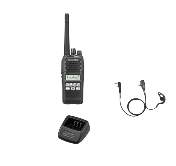 Kenwood NX1300DE2 DMR UHF 403-470 MHz inclusief lader en beveiligingsoortje C-ring | NX1300DE2