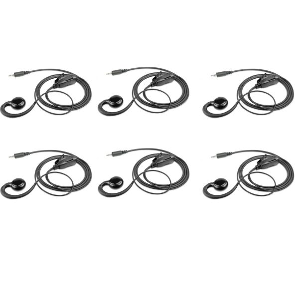 Set van 6 security oortjes C-ring voor Hytera S1 en Hytera S1 PRO portofoons | SV-3327-H1-1W